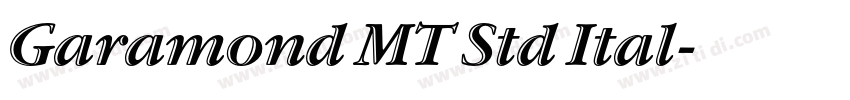 Garamond MT Std Ital字体转换